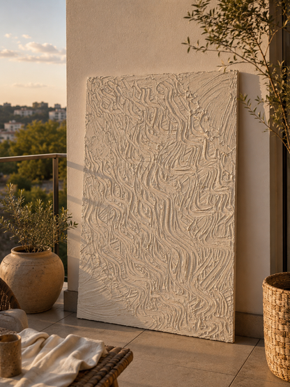 EL YAPIMI DOKULU TABLOMinimalist Texture Art Koleksiyonu 70x100 CM