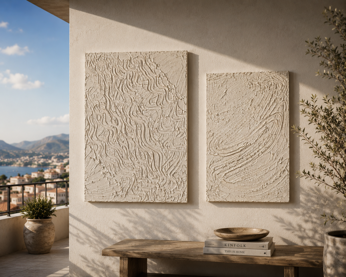 EL YAPIMI DOKULU TABLOMinimalist Texture Art Koleksiyonu 70x100 CM