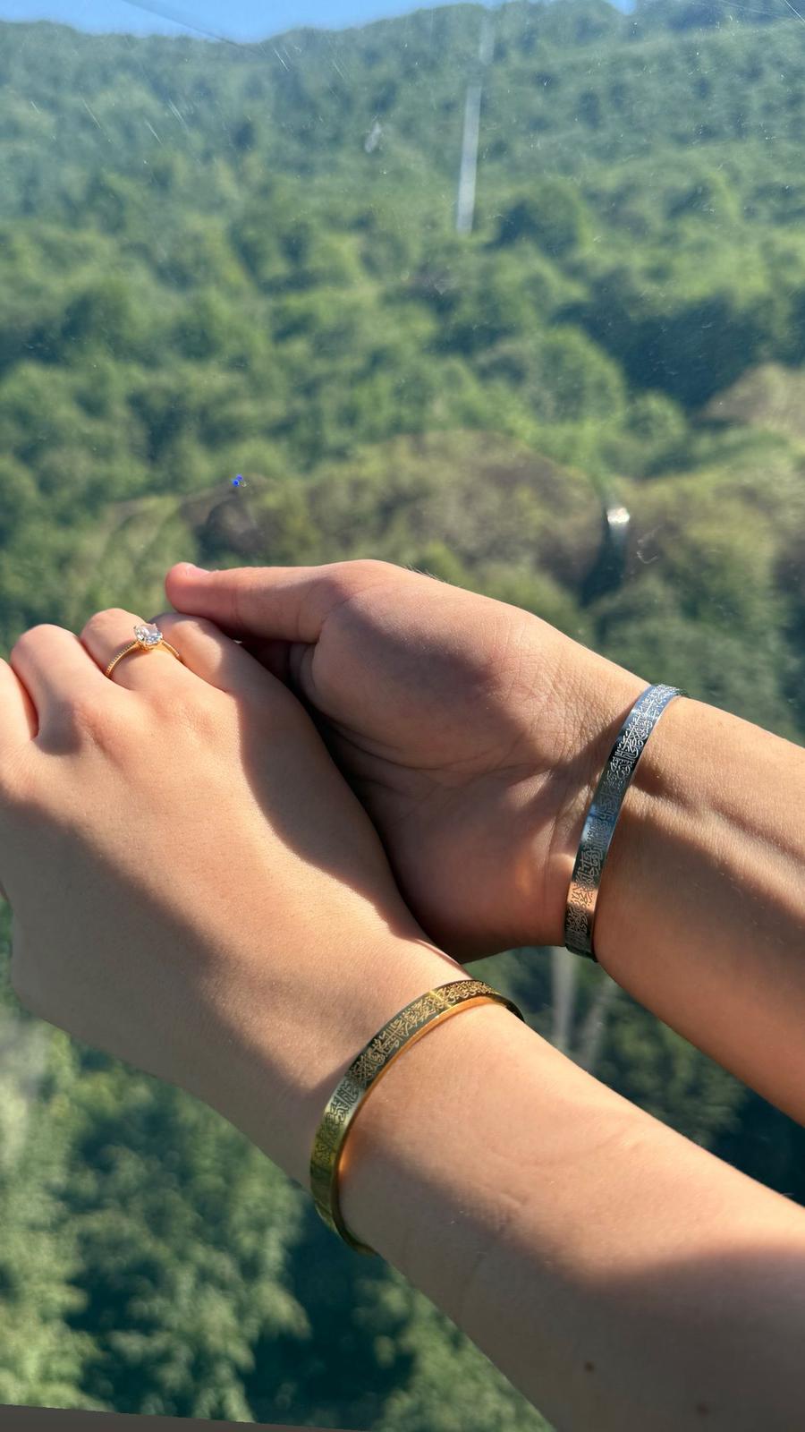 AYETEL KÜRSİ BİLEKLİK GOLD GÜMÜŞ  2 ADET